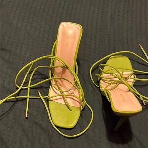 Green Strappy Heels